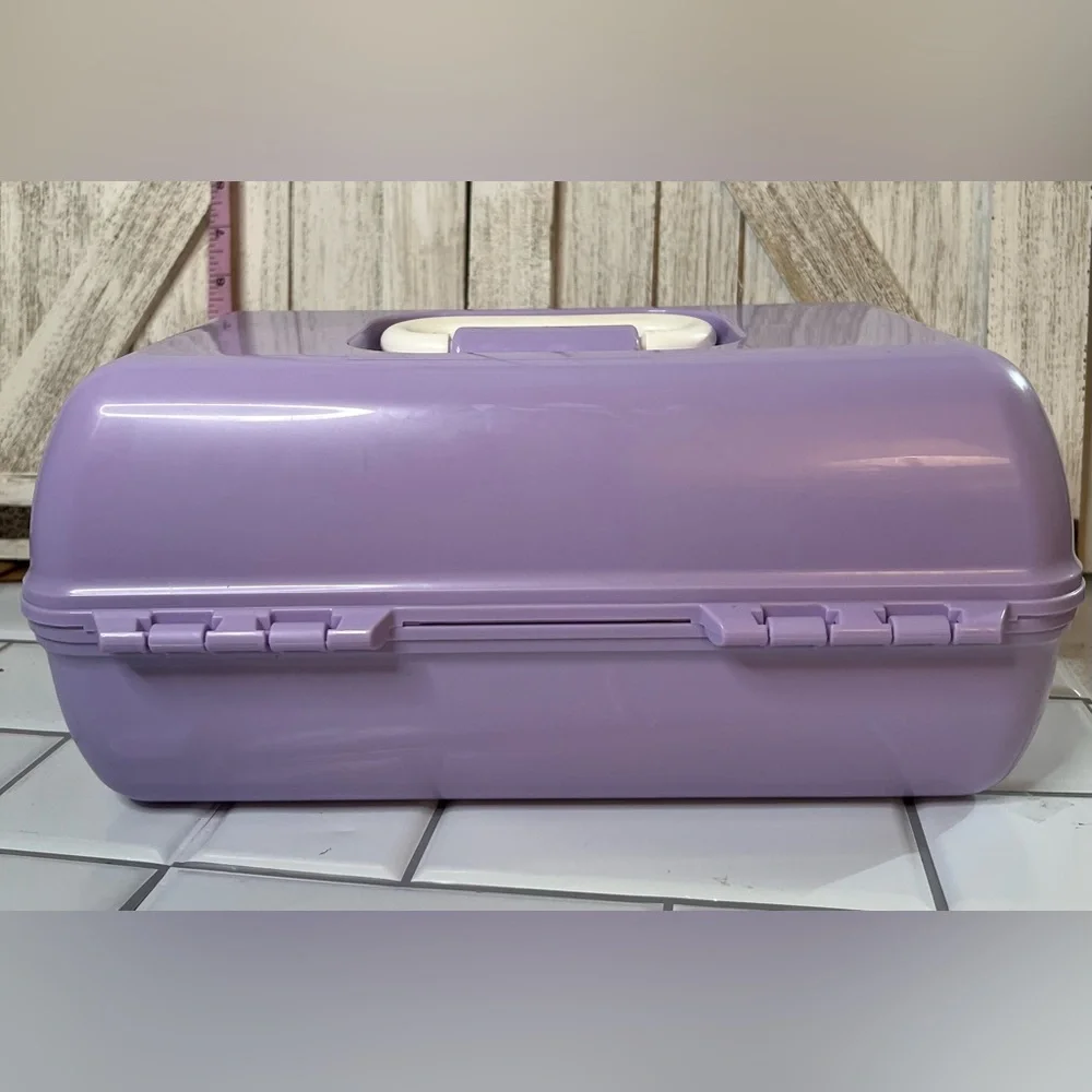 Caboodles Retro Purple Storage Box with Handle
